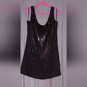 Black Sequin Dress
